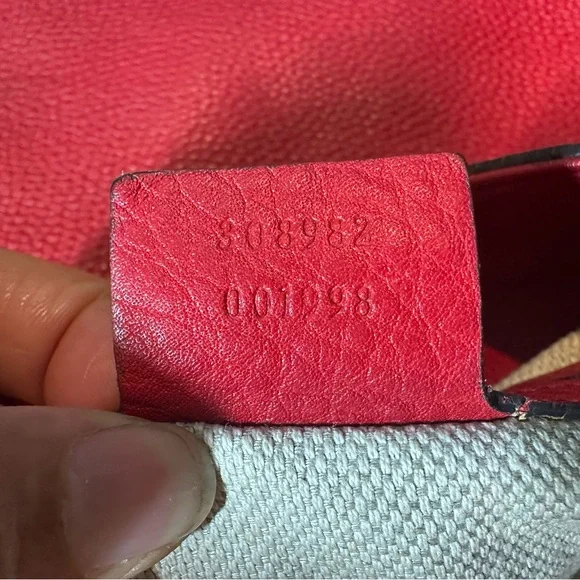 Authentic Gucci Soho Red Leather Chain Shoulder Bag - Picture 8 of 10
